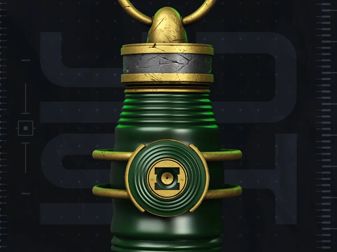 Green Lantern Show Lantern 3D Printer STL File — modelo 3D