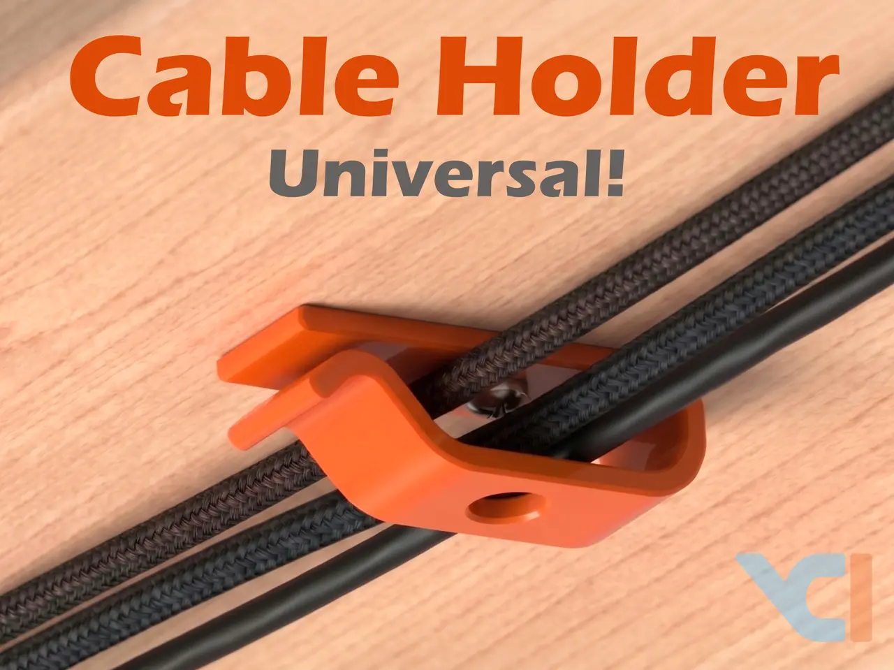Under Desk Cable Holder — modelo 3D