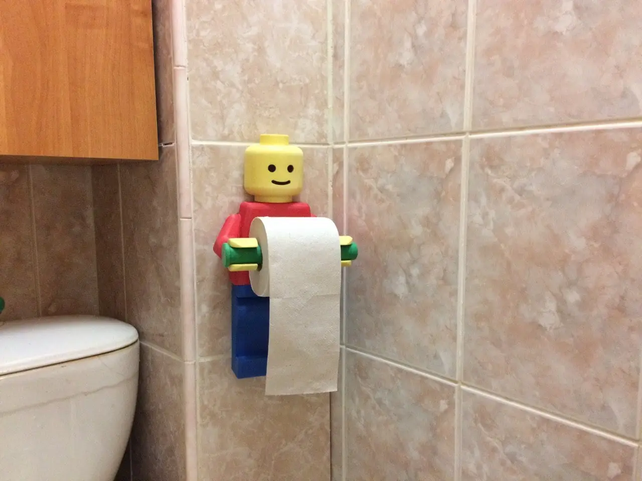 Lego_man. Holder toilet paper (NEW .step) — modelo 3D