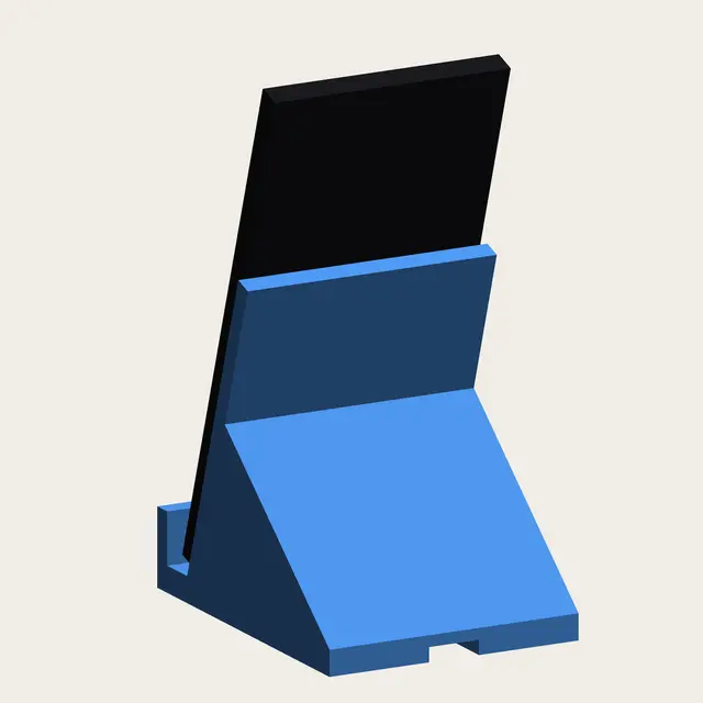 Phone Desk Stand for Samsung Galaxy S22+ with Charging Cable Tunnel — modelo 3D
