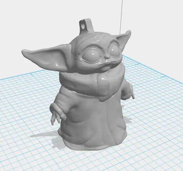 Remix Baby Yoda as keychain or earring. Credit to jamesjenuwine — modelo 3D