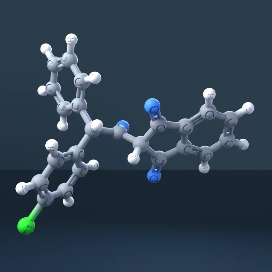 Chlorophacinone 3D Model — CAS 3691-35-8 — modelo 3D