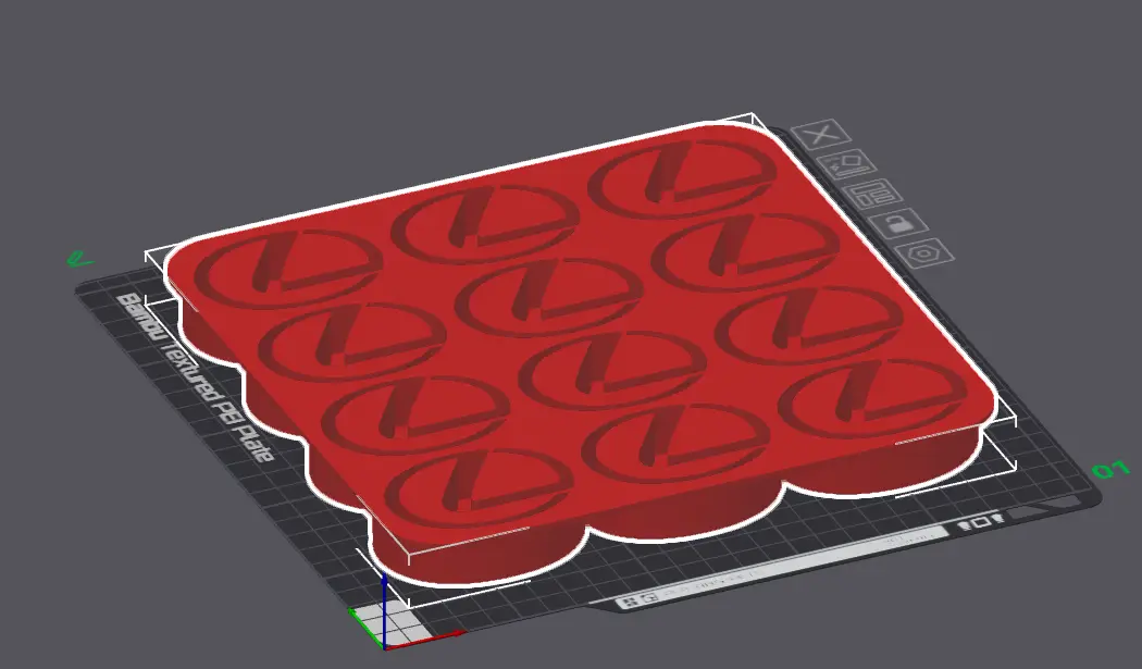 Lexus logo ice mold for cold drink — modelo 3D