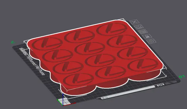 Lexus logo ice mold for cold drink — modelo 3D
