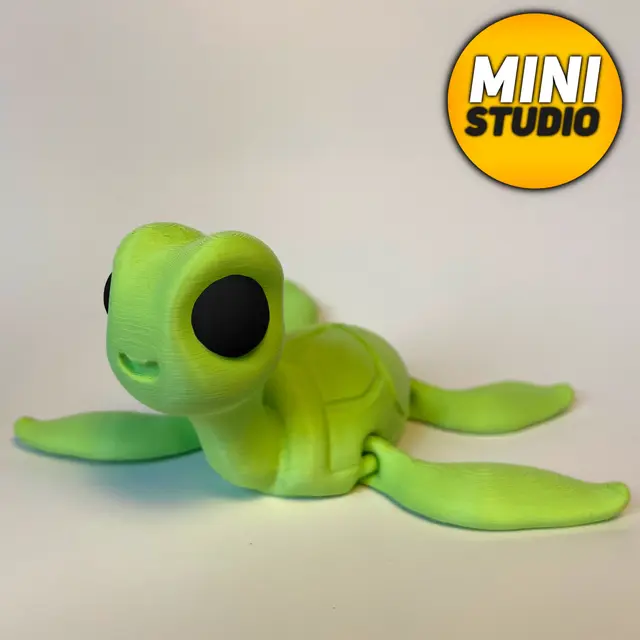 Articulated Flexi Cute Turtle — modelo 3D