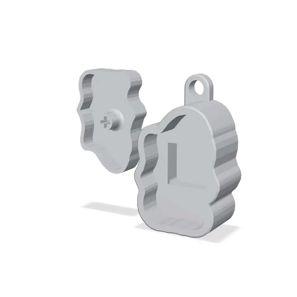 Cute Cat with Santa Hat Fidget Clicker — modelo 3D