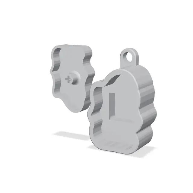Cute Cat with Santa Hat Fidget Clicker — modelo 3D