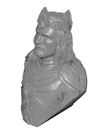 King Aragorn Bust - Lord of the Rings (Pre-Supported) — modelo 3D