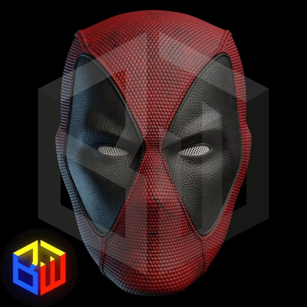 Deadpool Comic Style Textured Helm — modelo 3D