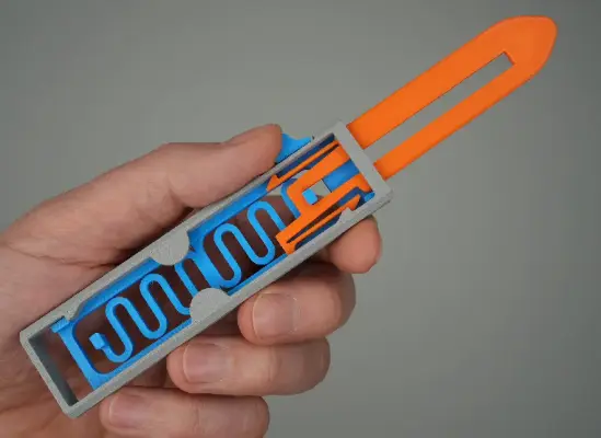 Spring knife fidget — modelo 3D