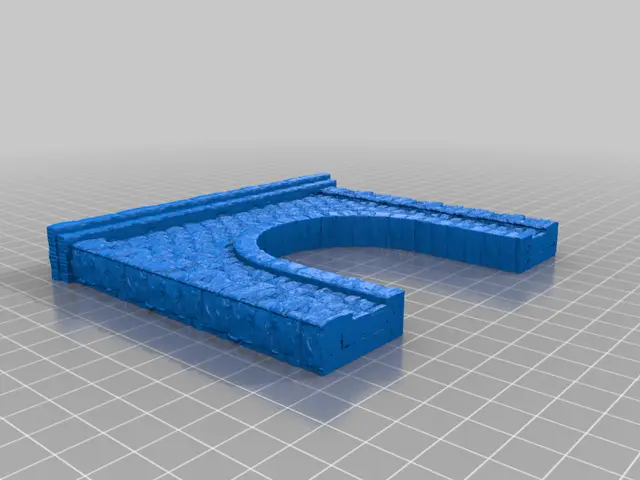 3 Stone Single Tunnel Portal - HO Scale — modelo 3D