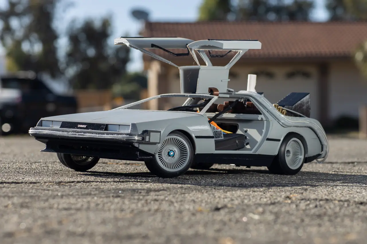 Delorean DMC-12/BTTF Time Machine 3D Printed RC Car — modelo 3D