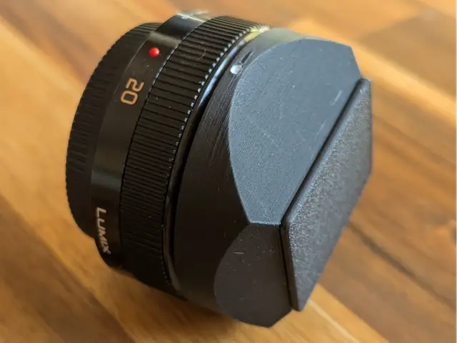 Square Lens Hood for Lumix 20mm f1.7 V1+2 - M43 — modelo 3D