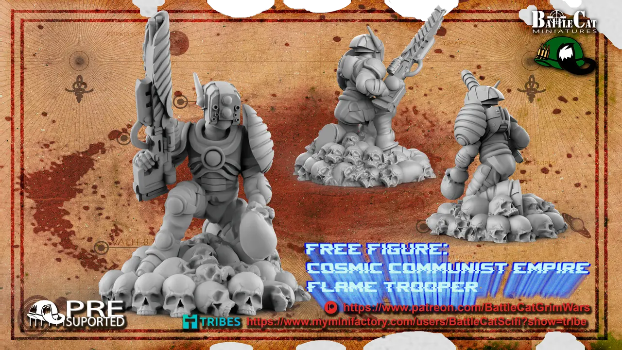 Free Cosmic Comunist Flame Trooper — modelo 3D