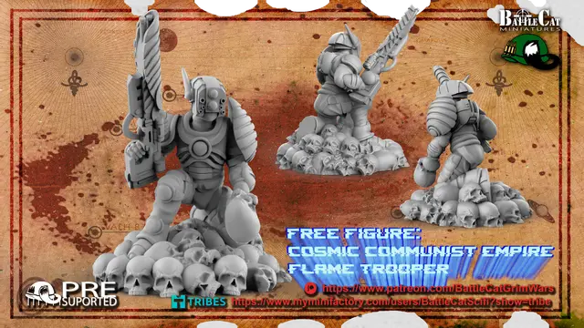 Free Cosmic Comunist Flame Trooper — modelo 3D