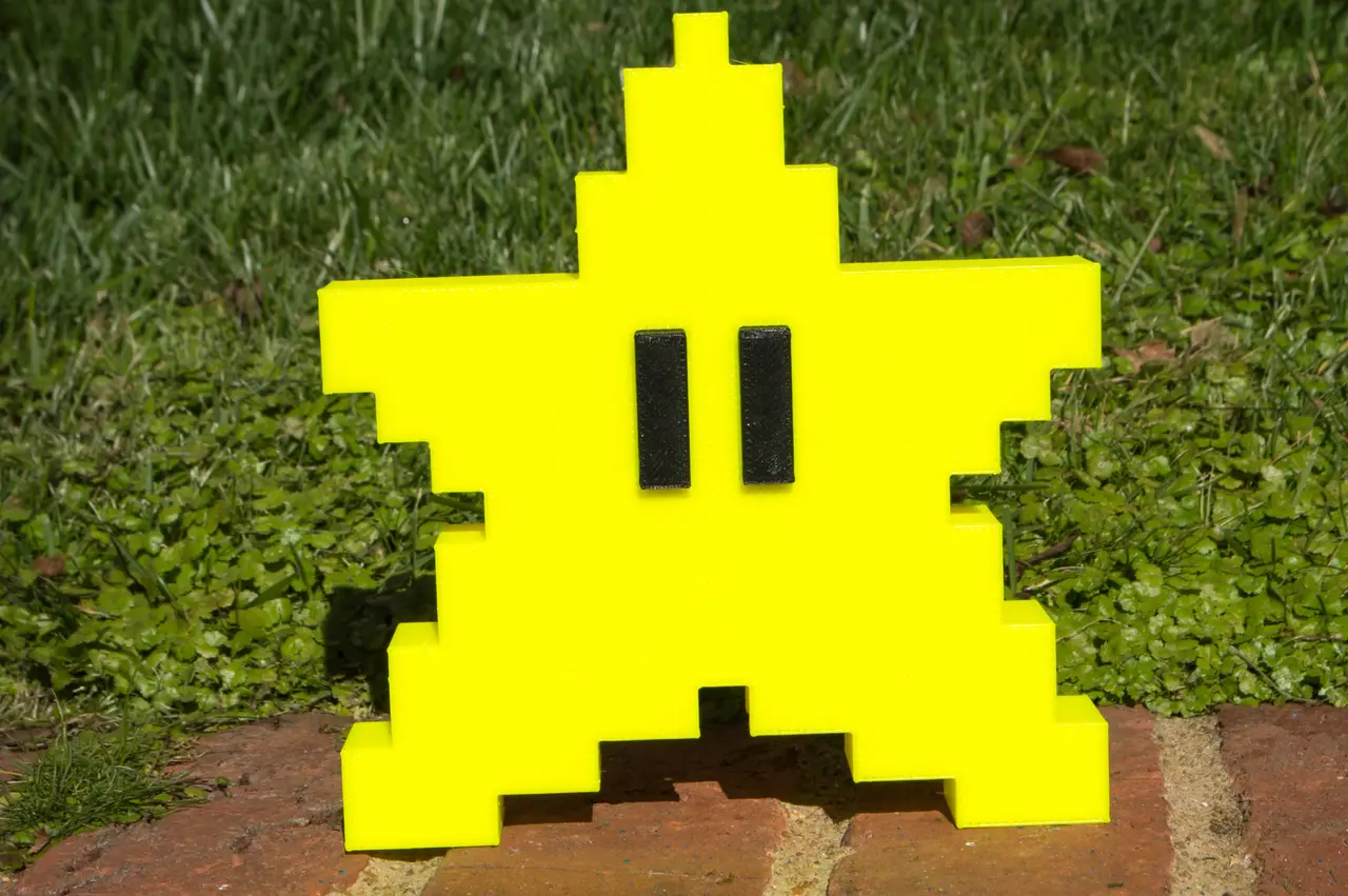 Super Mario Bros. Pixel Star Tree Topper — modelo 3D