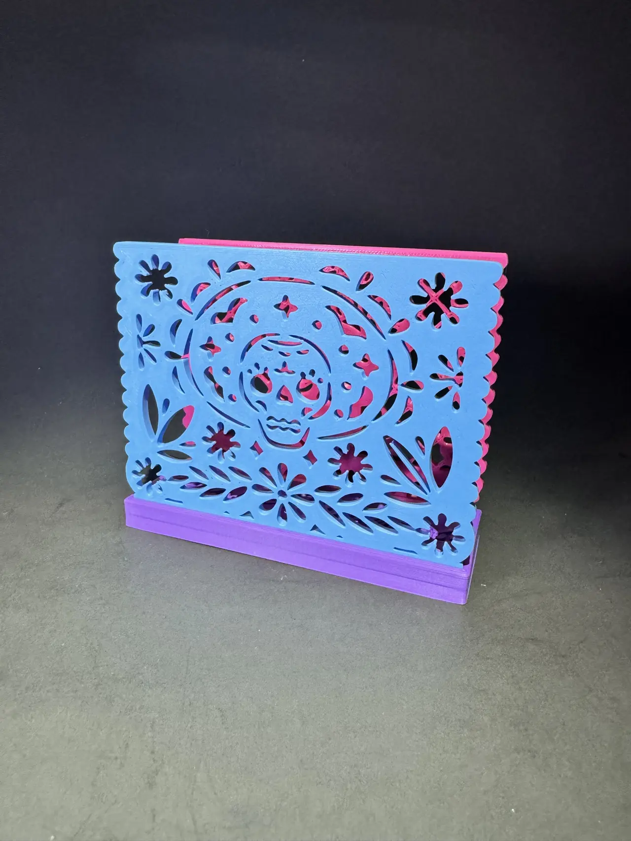 Napkin Holder Papel Picado Dia de Muertos — modelo 3D
