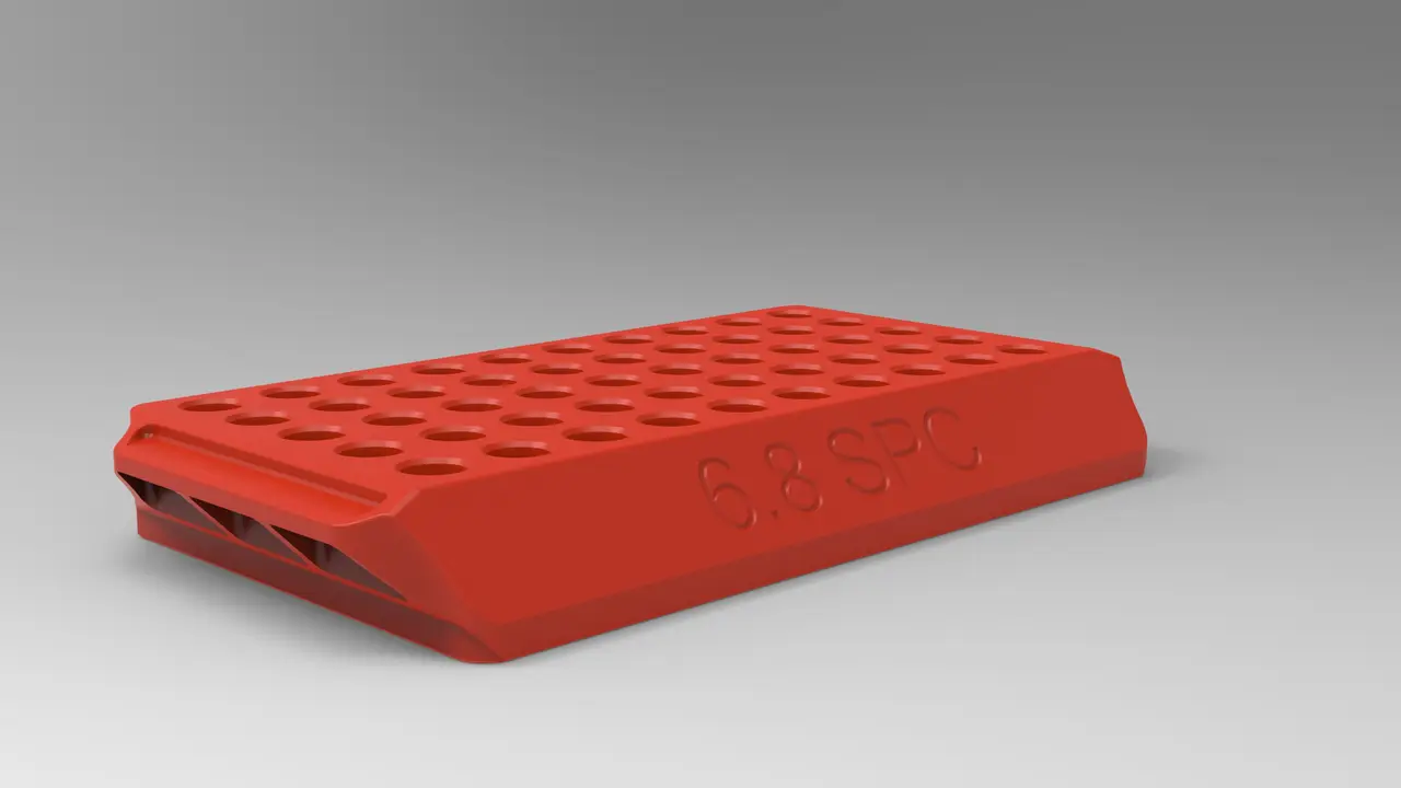 The 6.8 Remington SPC Version of my reloading block design. — modelo 3D