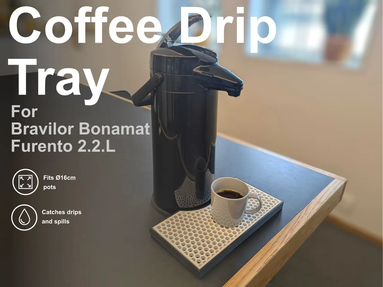 Coffee Drip Tray (Ø16 cm, Bravilor Bonamat 2.2L) — modelo 3D