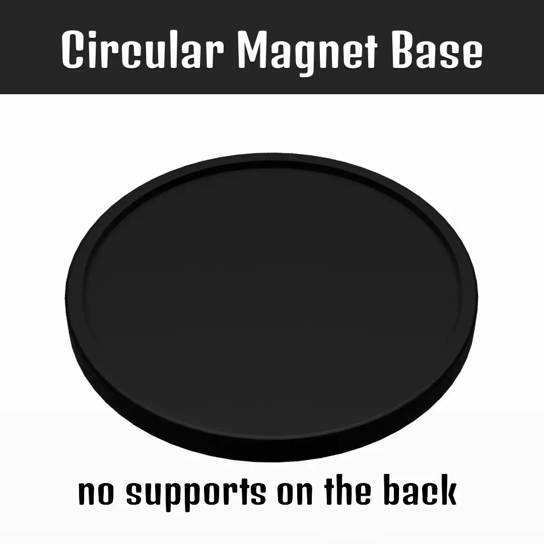 Circular Magnet Base - No supports — modelo 3D