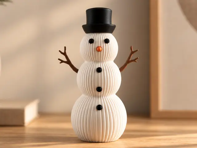 Schneemann - Weihnachts-Dekoration - No AMS — modelo 3D