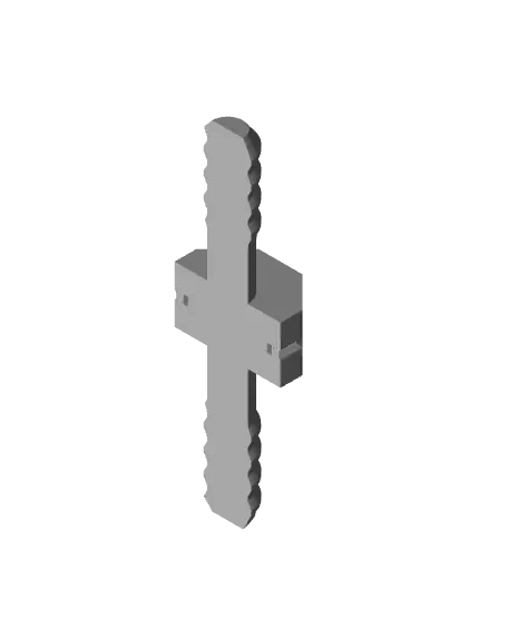 20 mm Small Thread, Small Flat Head, Shank Folded-Bolt — modelo 3D
