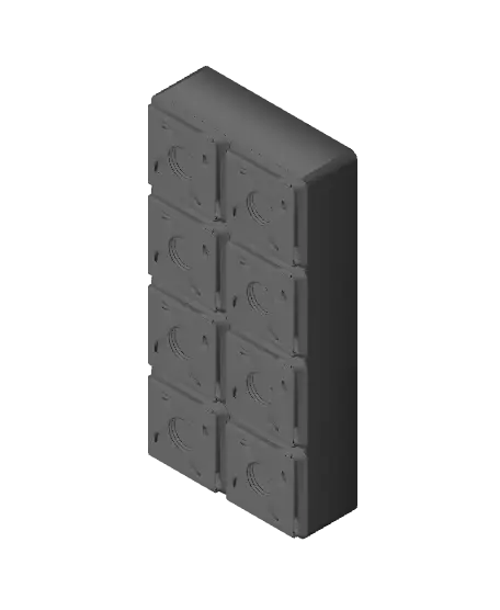 Gridfinity Battery Holder with empty Space 4x2 — modelo 3D