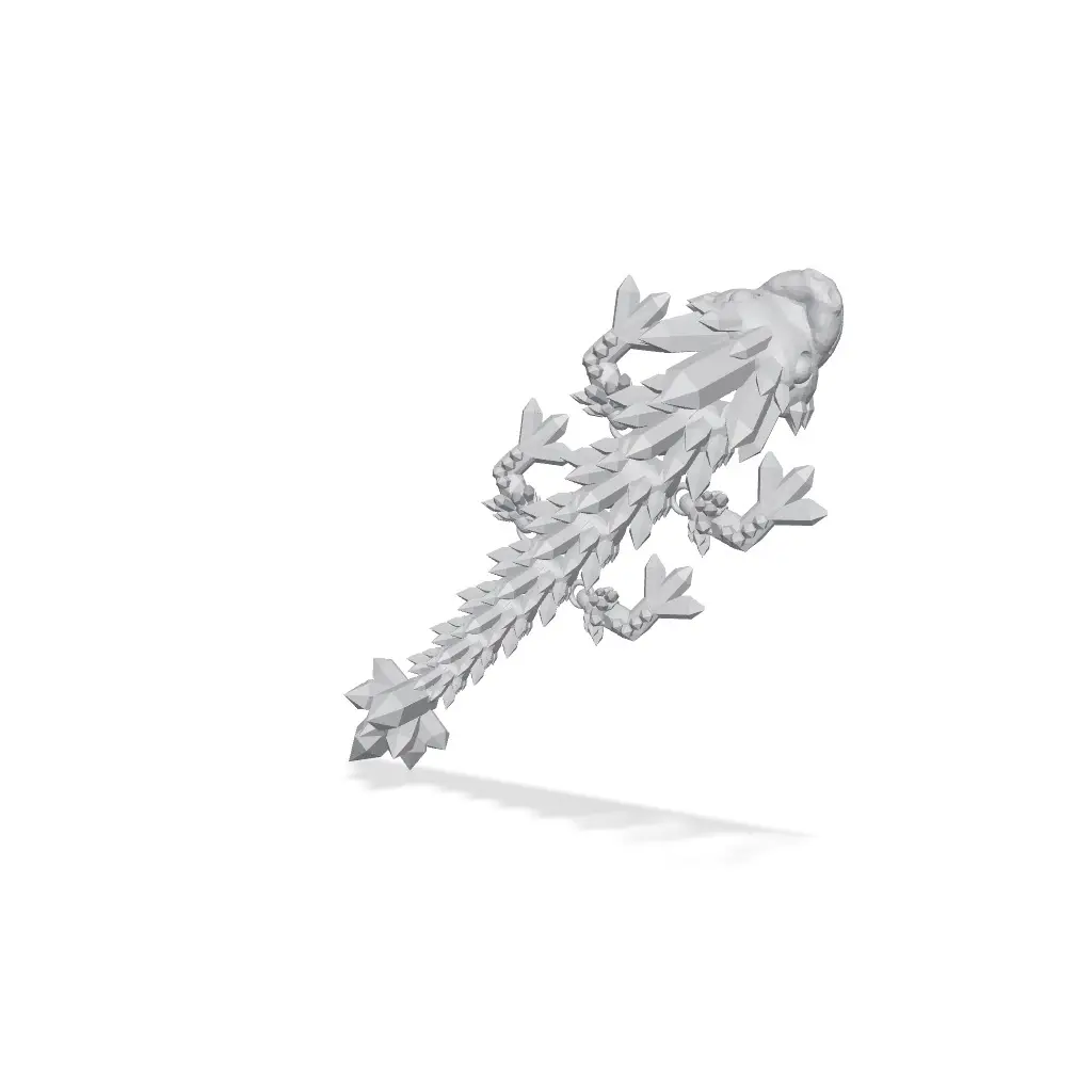 Crystal Baby Dragon - Flexi Fidget Toy — modelo 3D