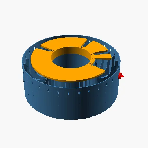 Circular Leitner Box for Spaced Repetition Flashcards — modelo 3D
