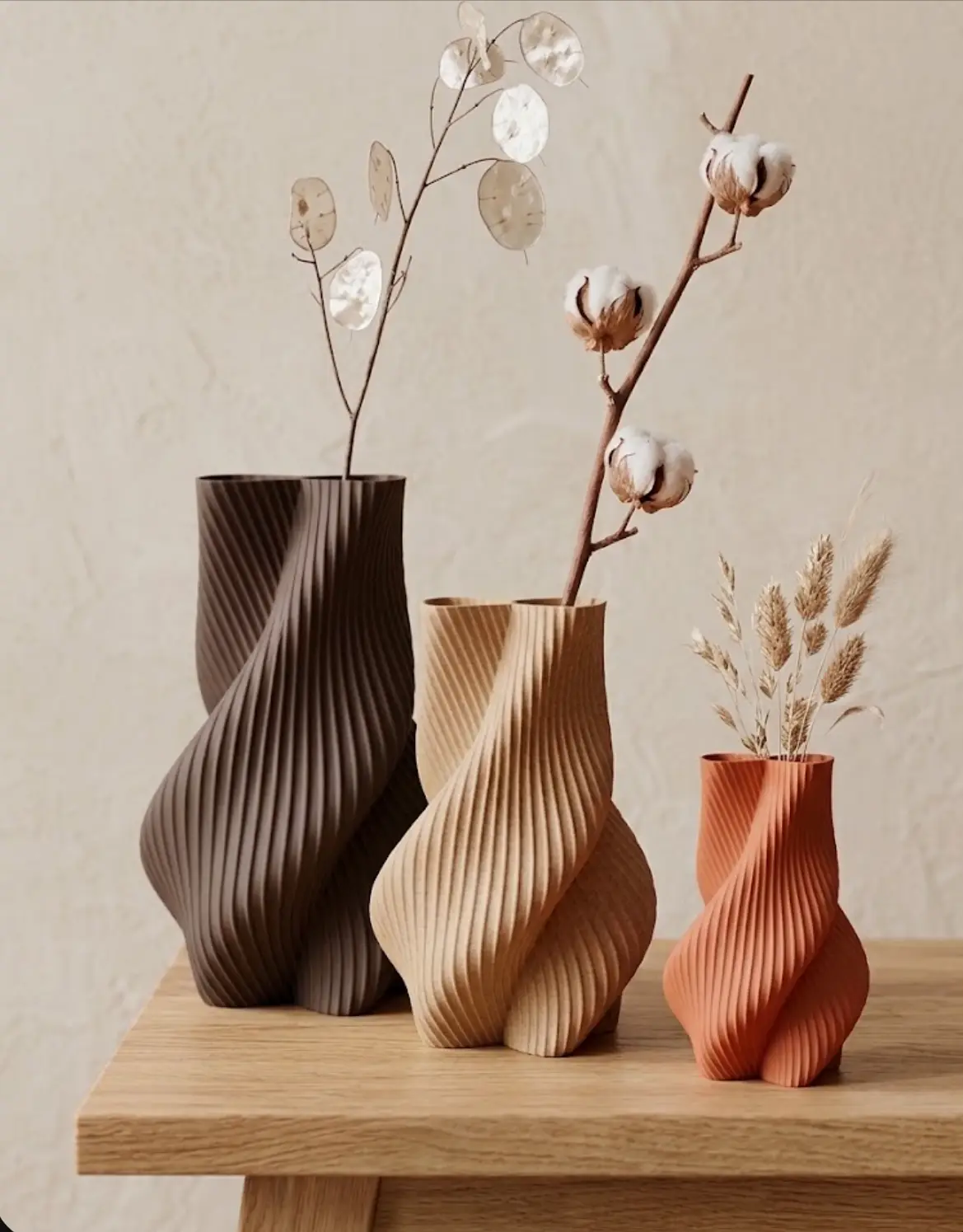 Japandi Vase Yorisou - Spiral Vase — modelo 3D