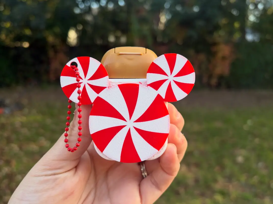 Peppermint Swirl Mickey Sanitizer Holder — modelo 3D