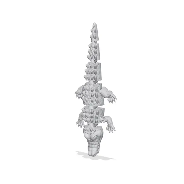 Articulated Fidget Crocodile Toy — modelo 3D