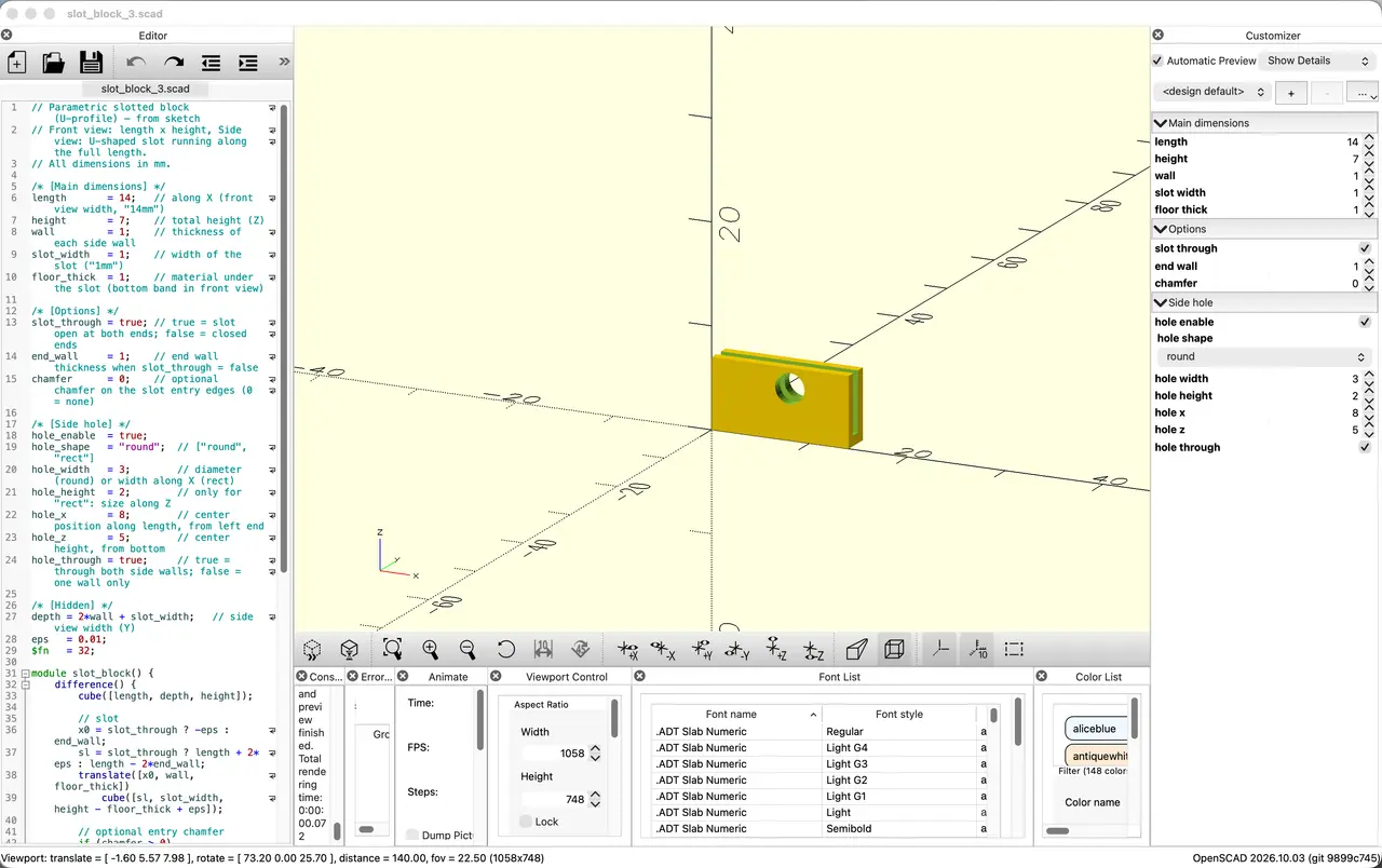 Parametric toy wheel fix bracket — modelo 3D