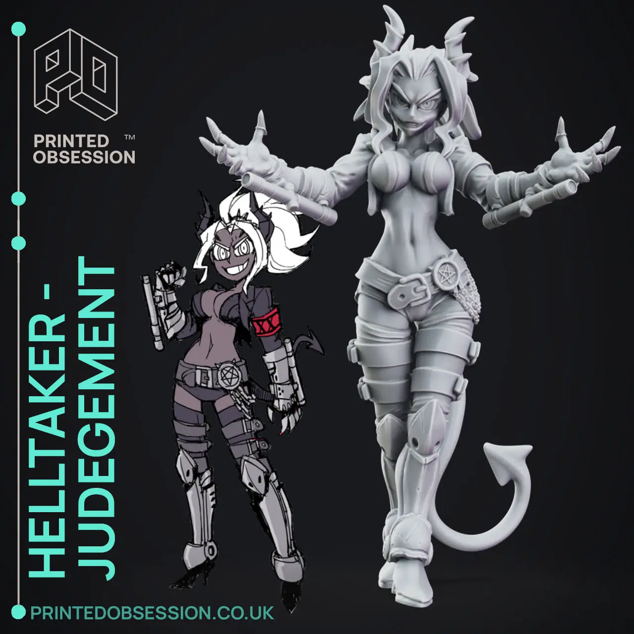 Helltaker - Judgement - 25cm - Fanart — modelo 3D