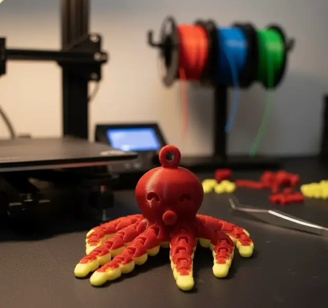 Articulated Octopus Keychain — modelo 3D