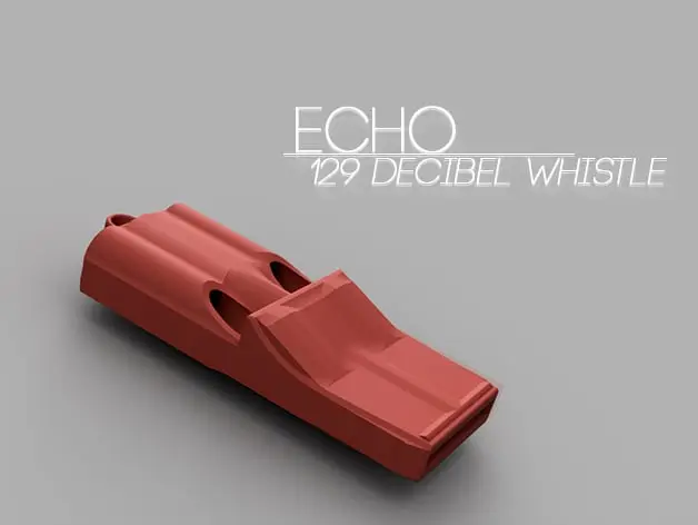 Echo | 3 tone whistle — modelo 3D