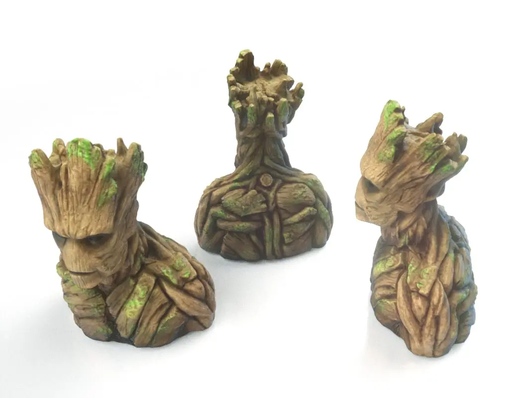 Groot Bust Sculpture — modelo 3D