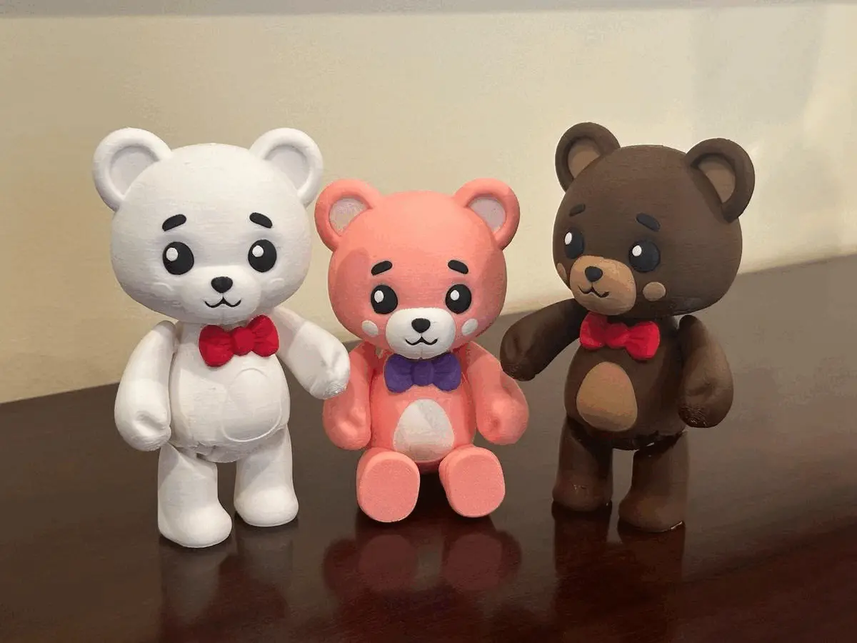 Articulated Teddy Bear Toy (print-in-place) — modelo 3D