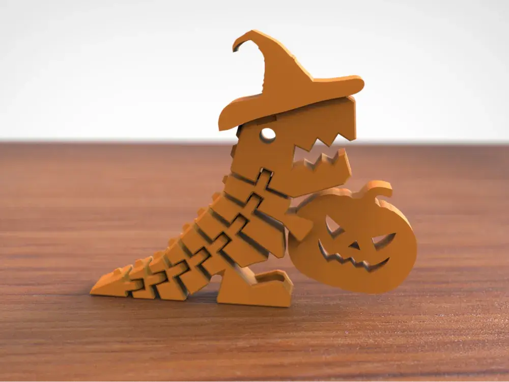 Flexi Dino Halloween Edition — modelo 3D