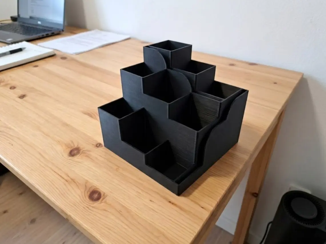 Modular Desk Organizer & Pen Holder with Compartments — modelo 3D
