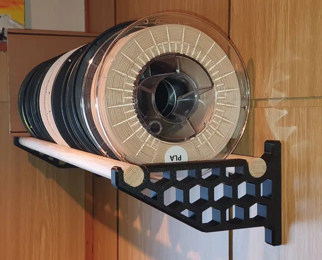 Filament spool shelf honeycomb — modelo 3D