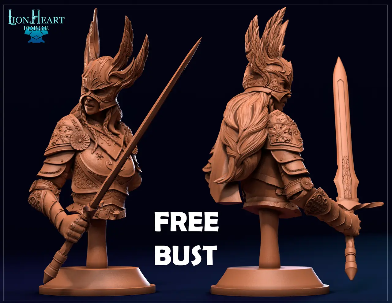 Paladin bust FREE — modelo 3D