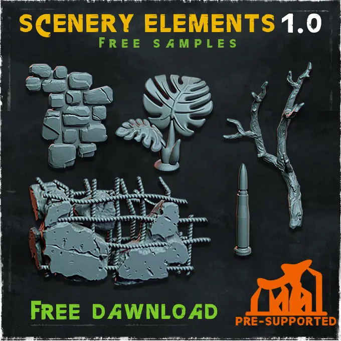 Scenery Elements - 1.0 (Free Samples) — modelo 3D