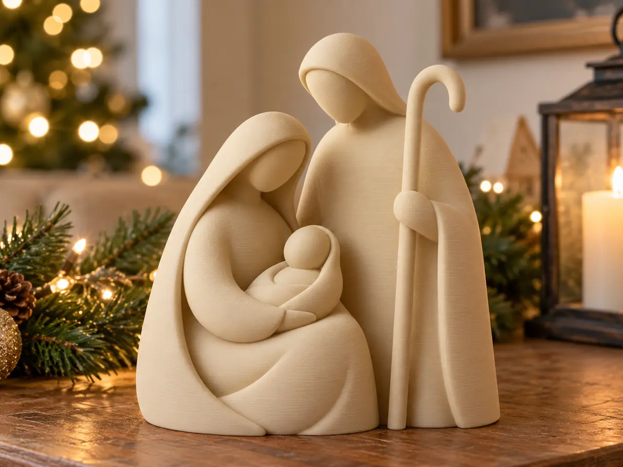 Minimalist Nativity Scene – Holy Family | 3D Print — modelo 3D
