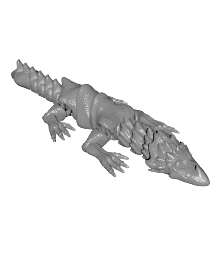 Articulated Rock Lizard Spiky Dragon — modelo 3D