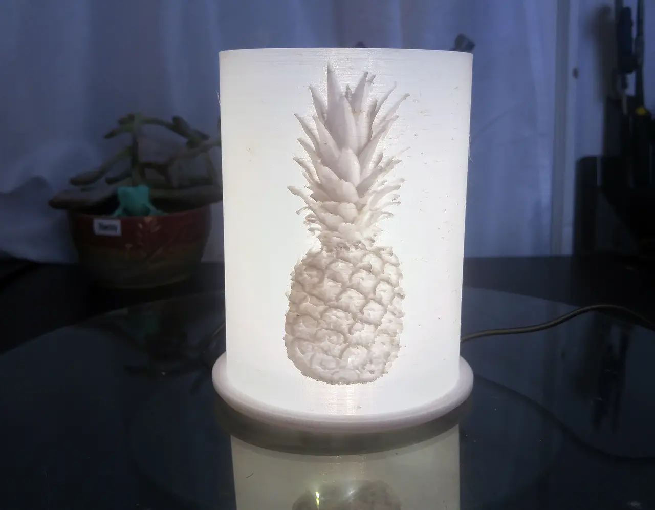 Pineapple Lithophane Lamp — modelo 3D