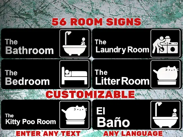 56 Room Signs Like "The Office" Logo — modelo 3D