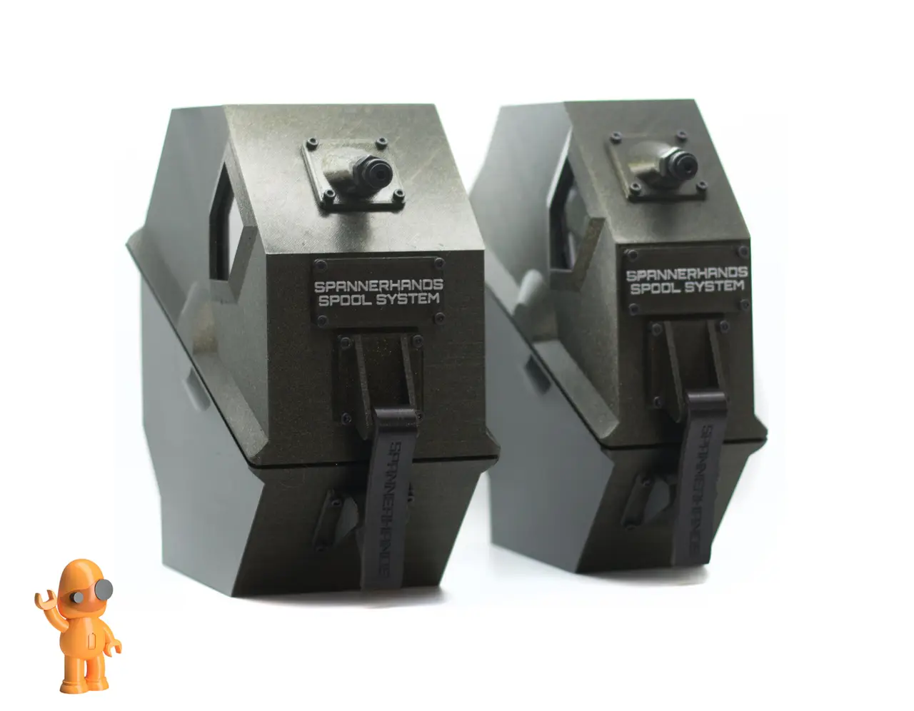SPANNERHANDS Spool System Wall Mounted Spool Holder & Dust Cover — modelo 3D