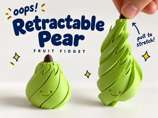 Retractable Pear Fidget Toy — modelo 3D