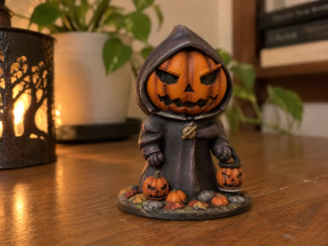 Pumpkin Reaper – Spooky Halloween Figurine | 3D Printable Decoration — modelo 3D